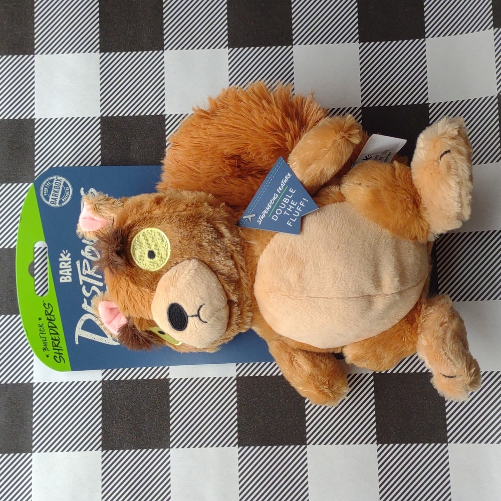 Bark Dog Toy Tree-Hugging Teena Squirrel from Destroyers Club
